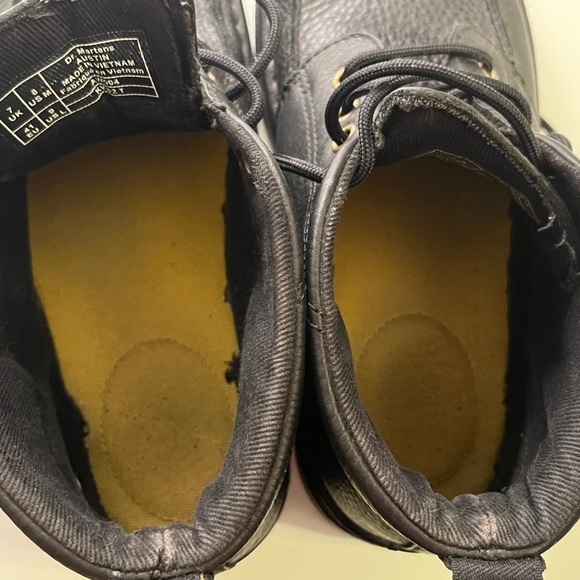 Doc Martens Austin Moc Toe Boots AW004 Black Leather Lace 90s Gorpcore EUC M8 W9 main image 6